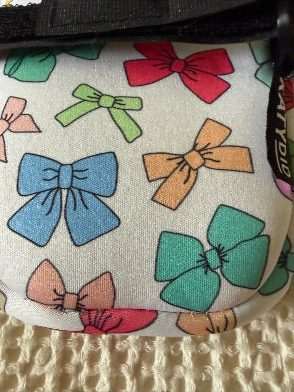 Katydid Tumbler Zipper Pouch with Multicolor Bows